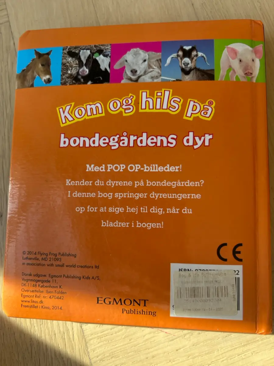 Kom og hils på bondegårdens dyr Pop op bog