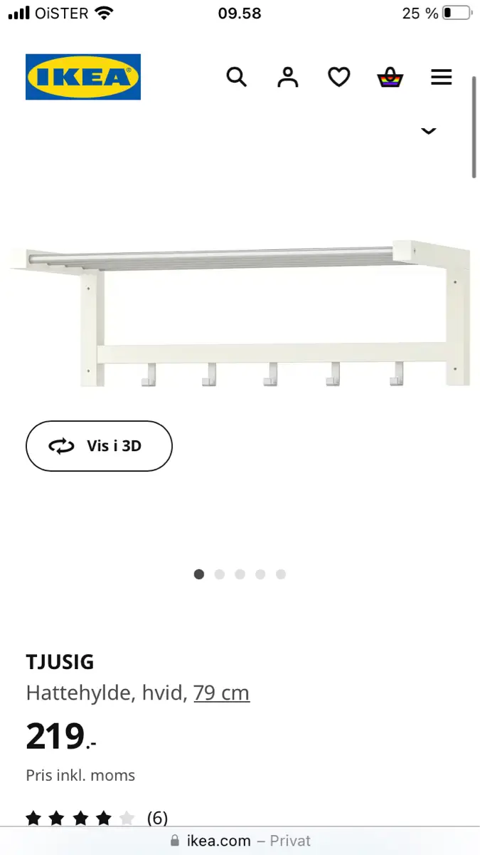 IKEA Tjusig hattehylder