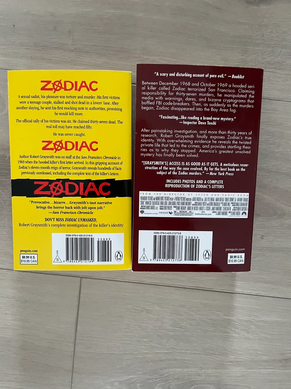 Ukendt Bøger om Zodiac Killer