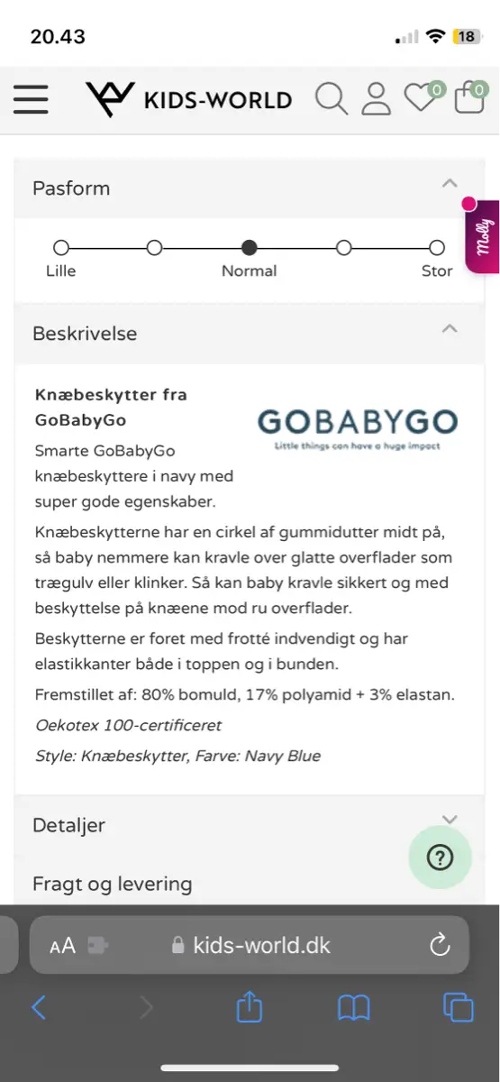 GoBabyGo Knæbeskytter