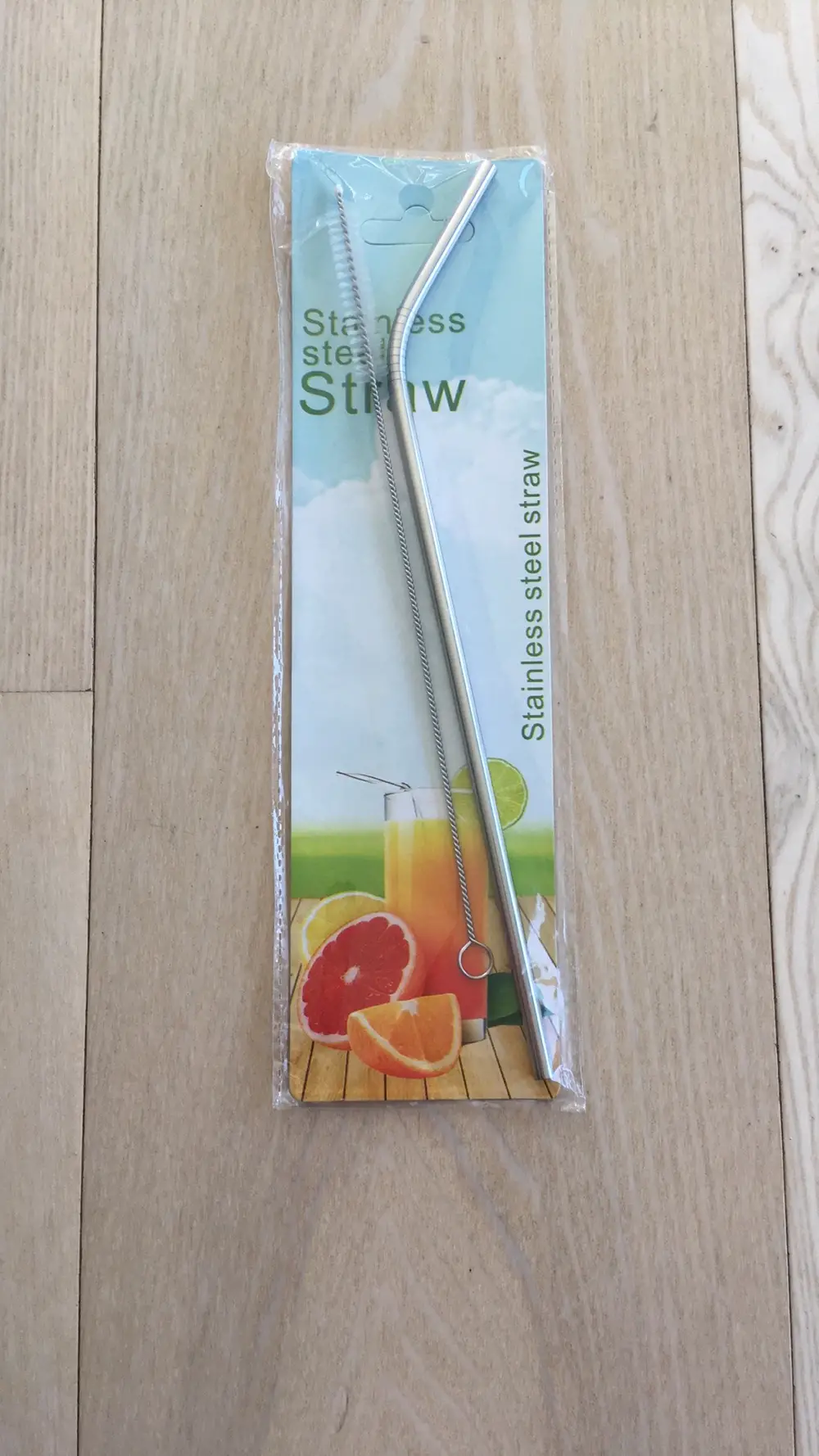 Stainless steel straw Sugerør m/knæk rustfrit stål