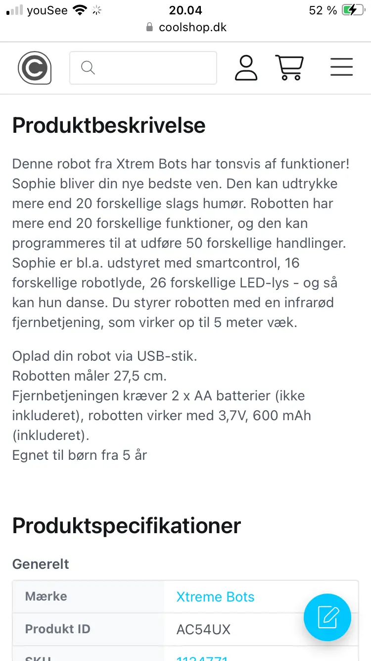 Xtreme Bots Robot sophie bot