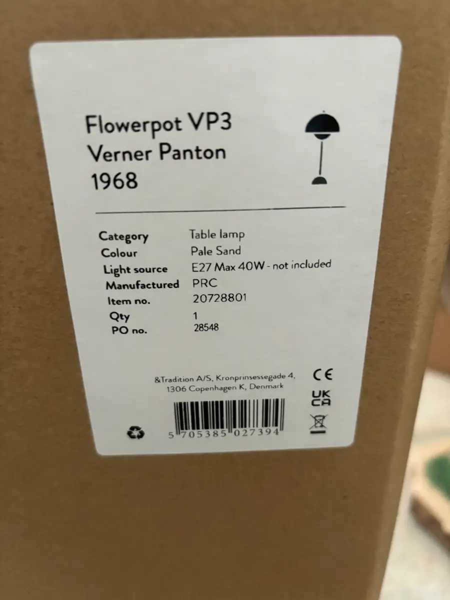 Verner Panton VP3 Lampe