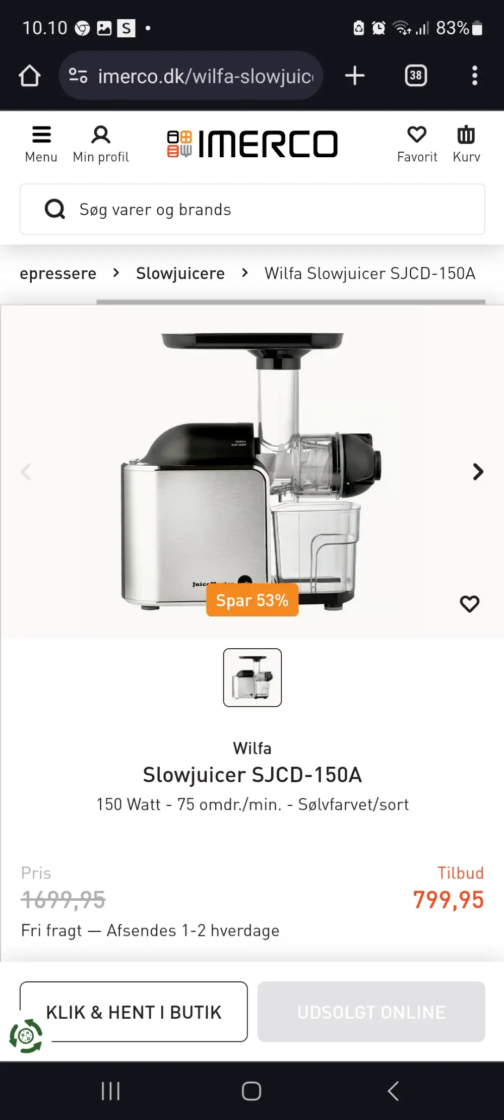 Wilfa Slowjuicer