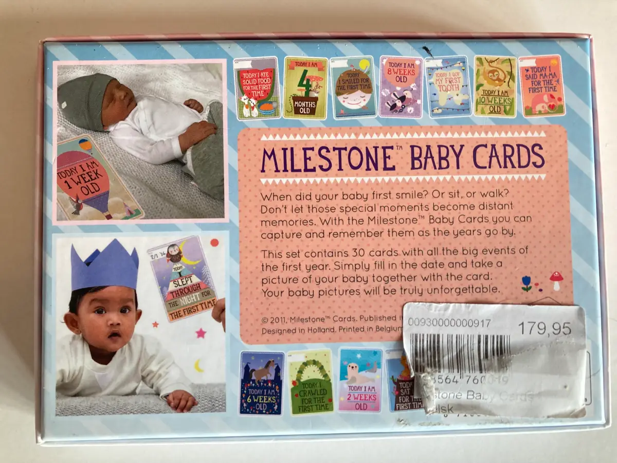 Milestone Baby Cards Baby kort