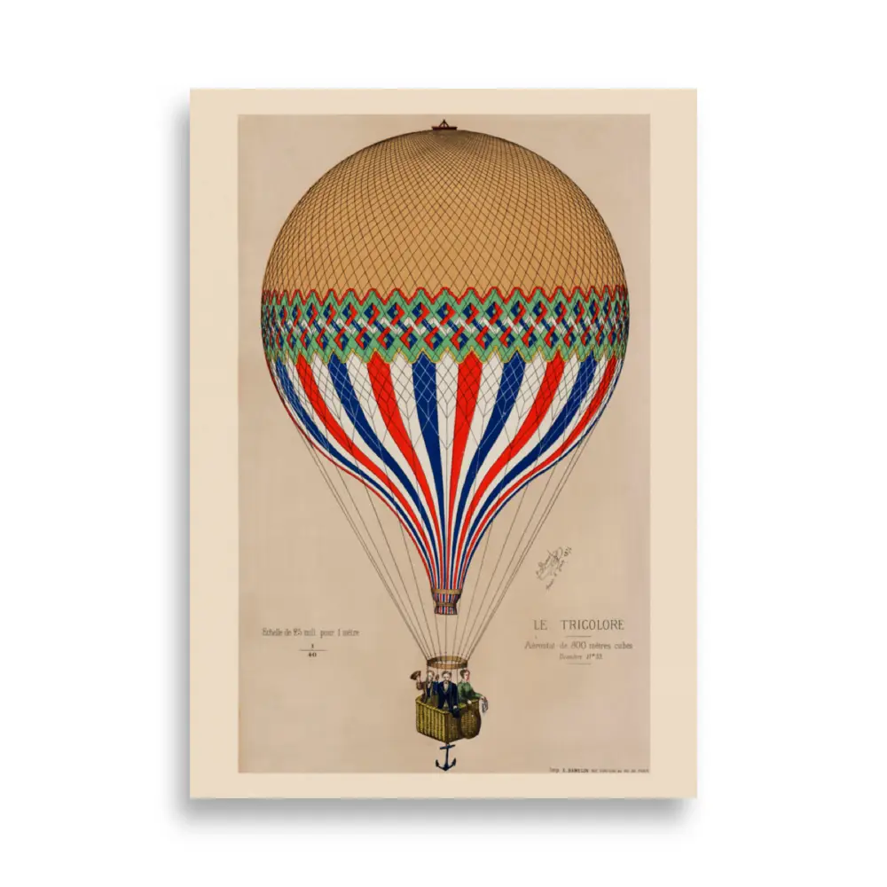 Vintage Luftballon Plakat 50x70