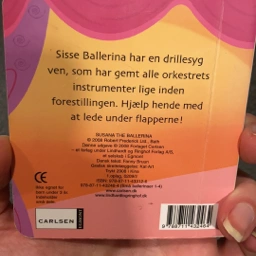 Sisse ballerina og instrumenterne papbog løft flappen findebog