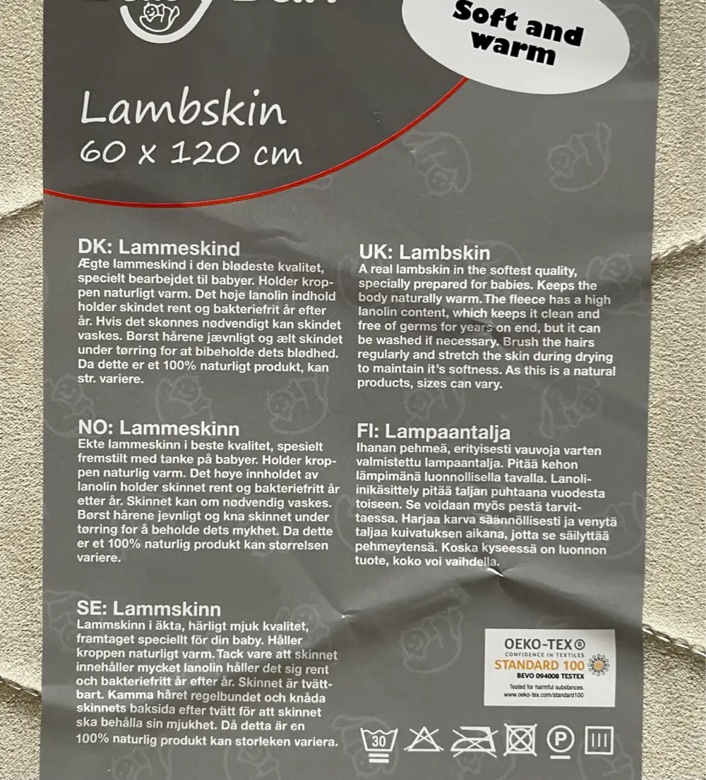 Baby Dan Lammeskind til tremmeseng