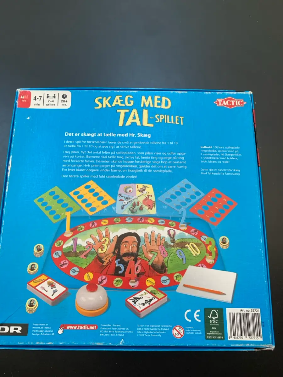 Skæg med tal Brætspil