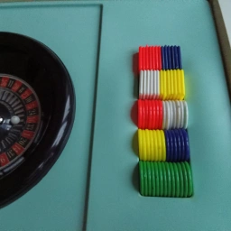 Vintage roulette spil Med rager og plade til