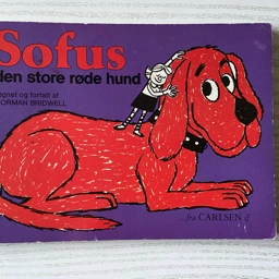 Sofus den store røde hund Bog retro