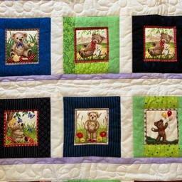 Hjemmelavet Quiltet patchwork tæppe