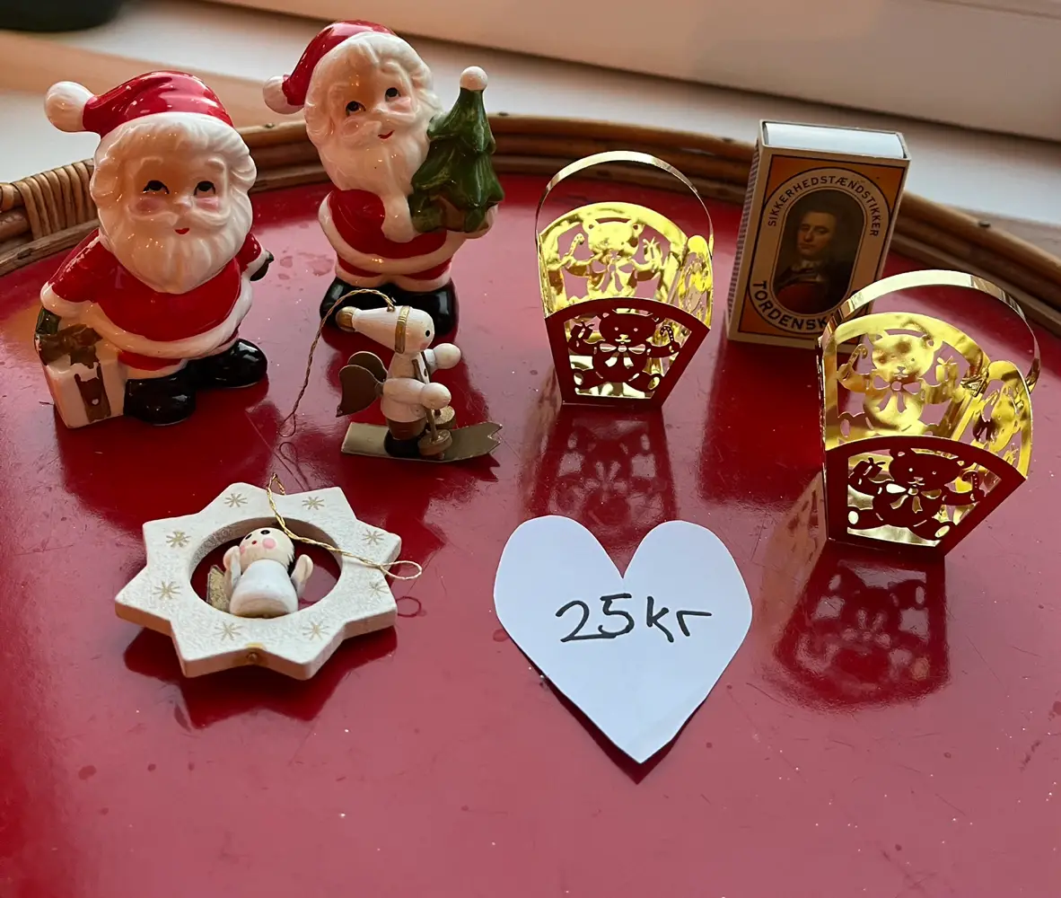 Vintage og retro Julepynt - ophæng glaspynt