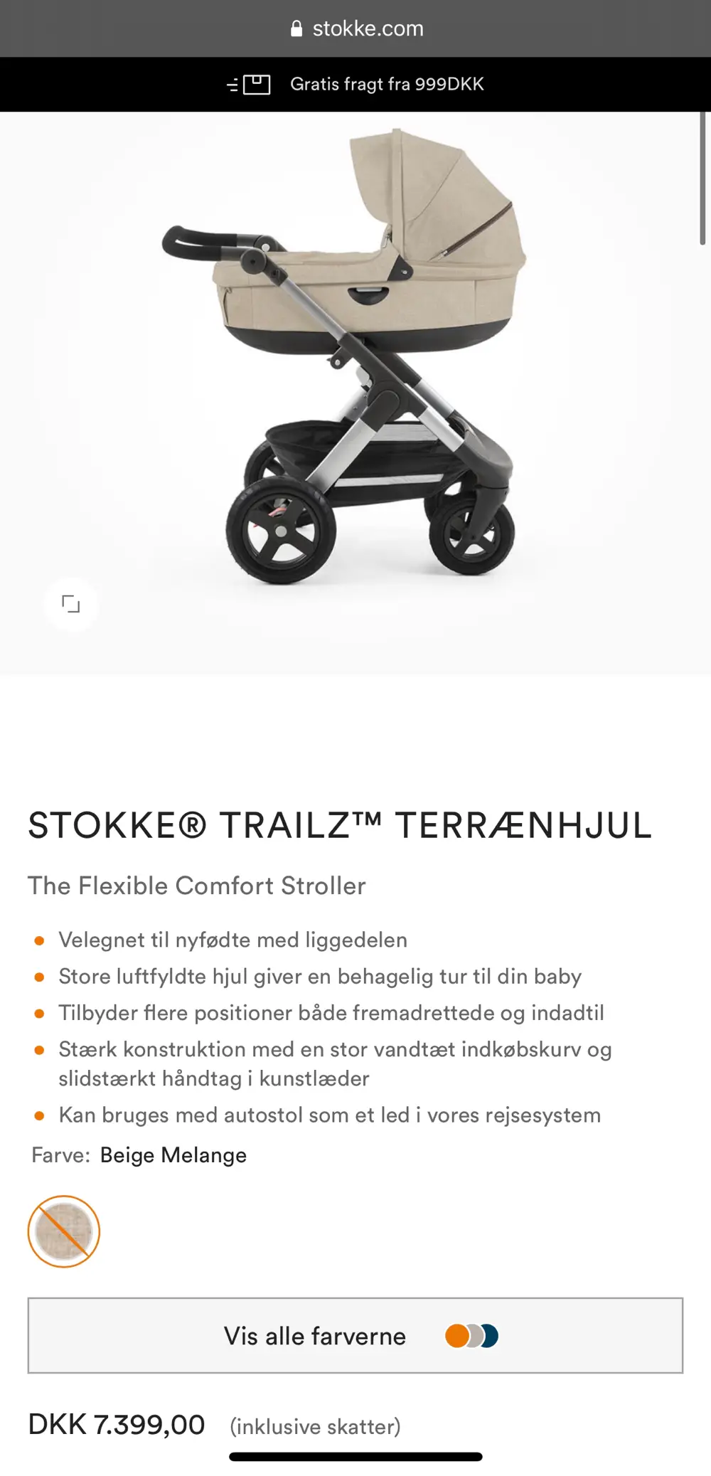 Stokke Barnevogn mterrain hjul