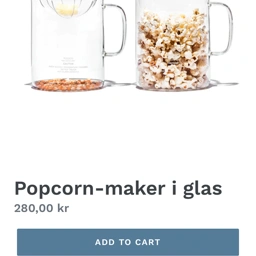 Kokkeriet Popcorn-maskine