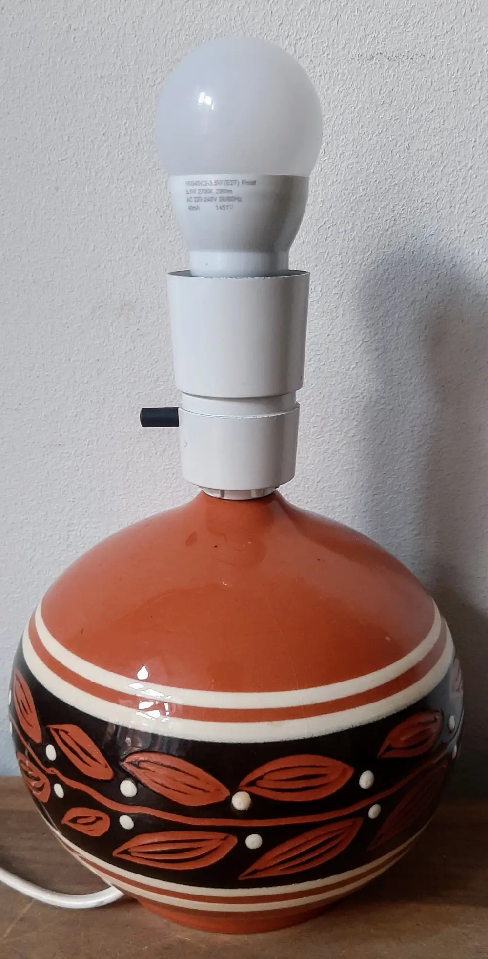 Retro Keramik bordlampe