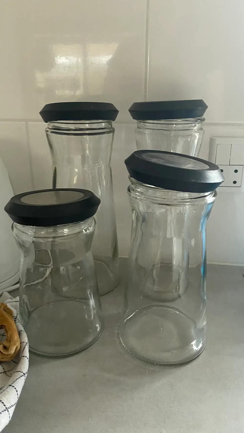 IKEA 4 x opbevaringsglas med låg