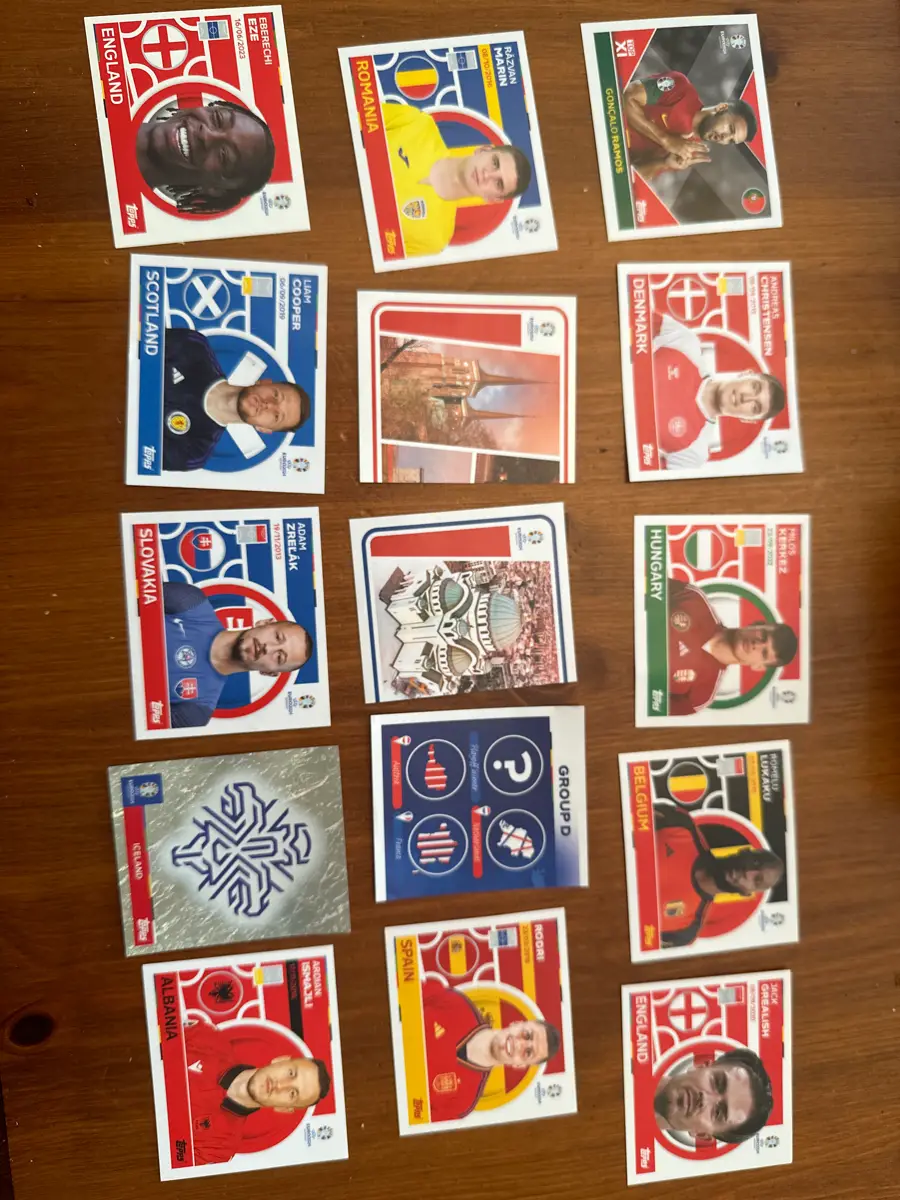 Topps Fodbold EM klistermærker