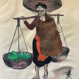 Asiatisk maleri Ældre asiatisk motiv - Bonde