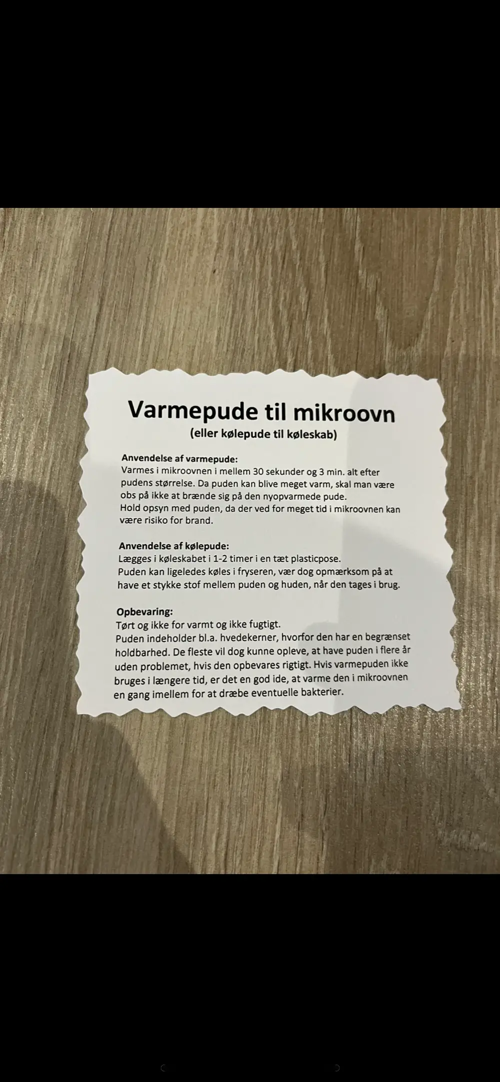 Hjemmelavet Varmepude