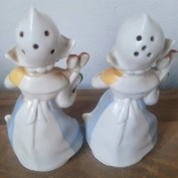 Retro Porcelæns salt og peber sæt