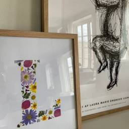 Hjemmelavet Blomster bogstav plakat