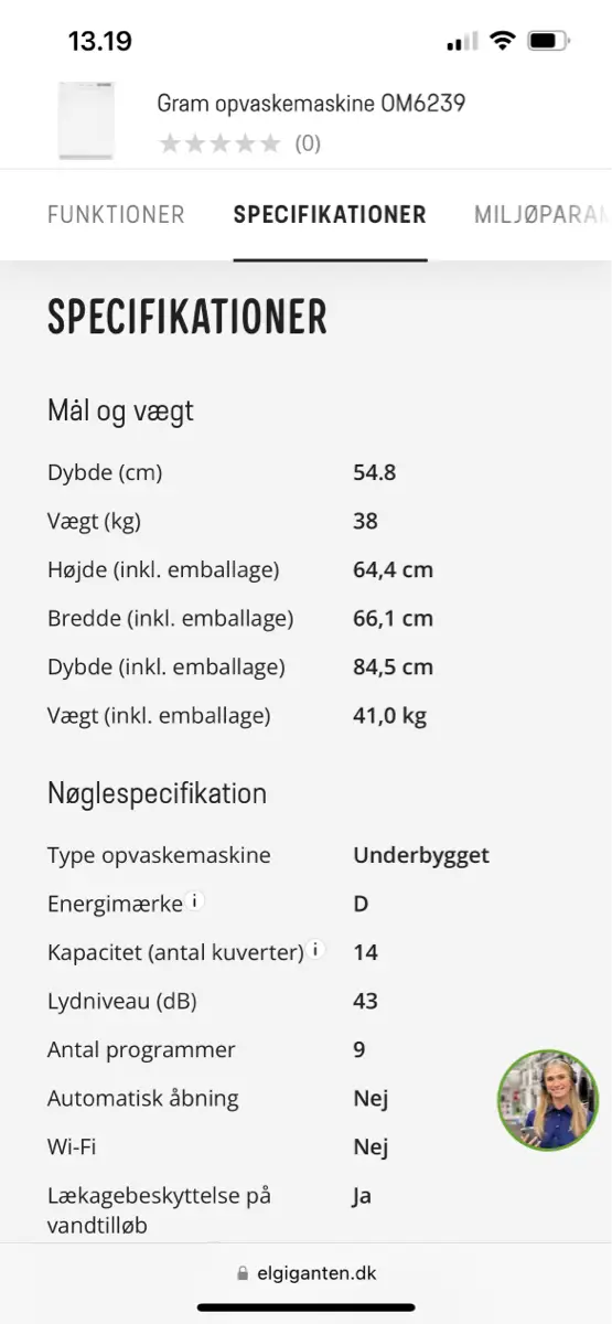 Gram Opvaskemaskine