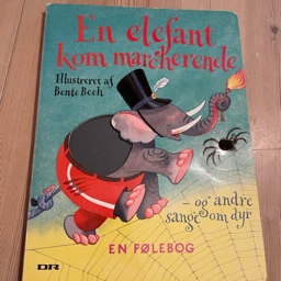 En elefant kom marcherende Bog