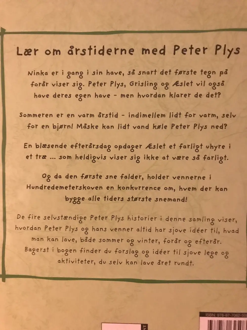 Lær om årstiderne med Peter plys Bog