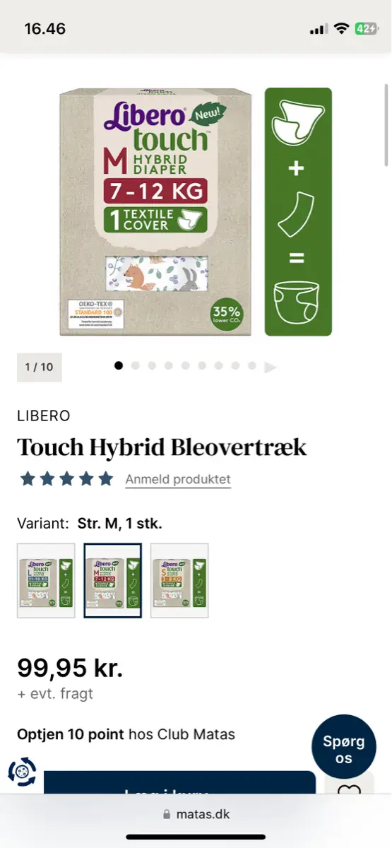 Libero Hybrid bleer i størrelse M