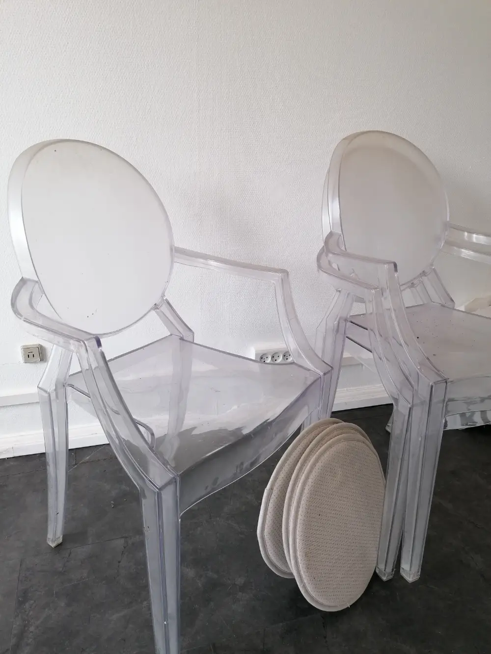 Kartell 3x Louis Ghost spisebordsstole