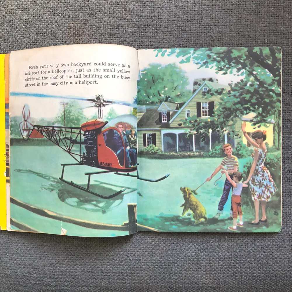 A little Golden book/Helicopters Vintage Bog