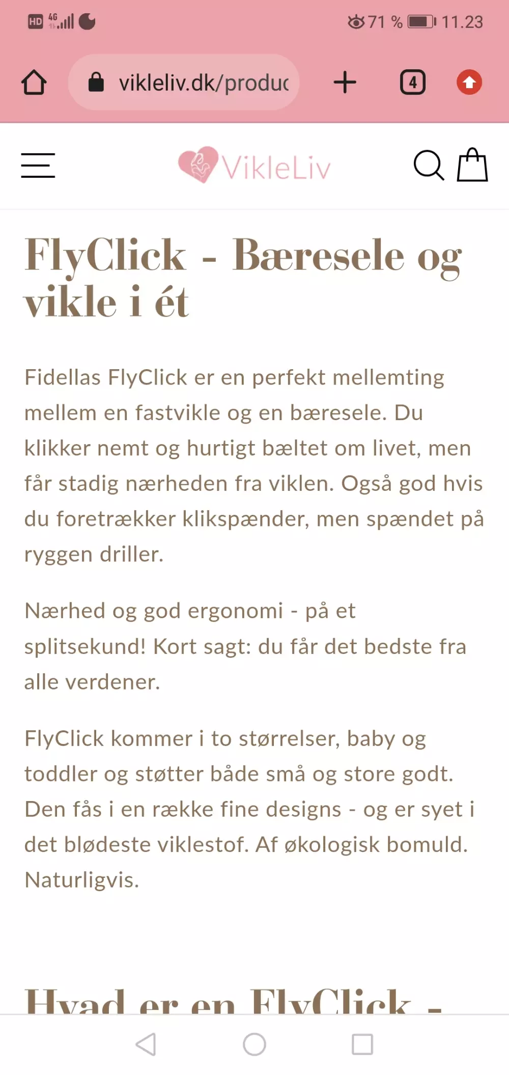 Fidella Flyclick toddler bæresele