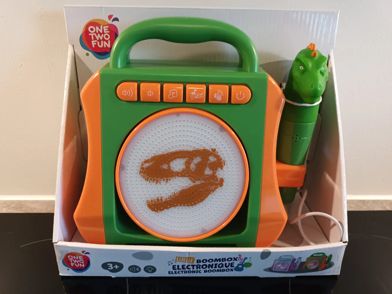 Ukendt Dino musikbox med mikrofon