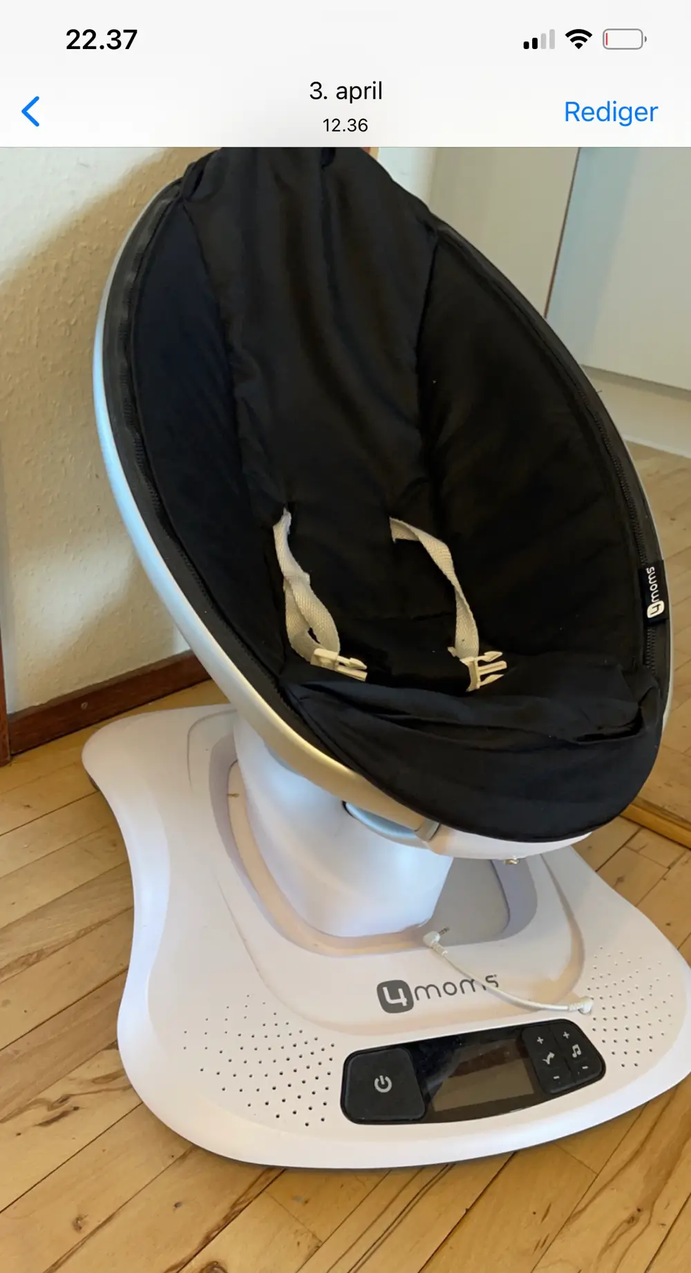 4moms MamaRoo 40 Black kråstol med mange funktioner