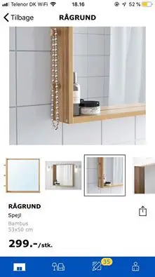 Ikea Rågrund spejlknage