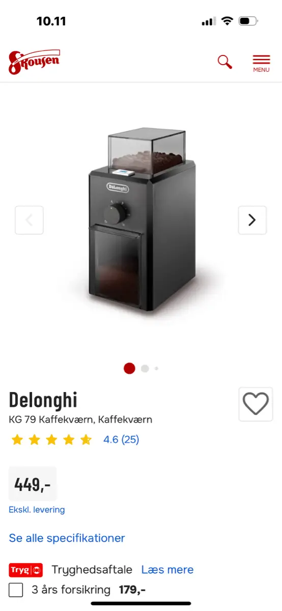 Delonghi Kaffekværn