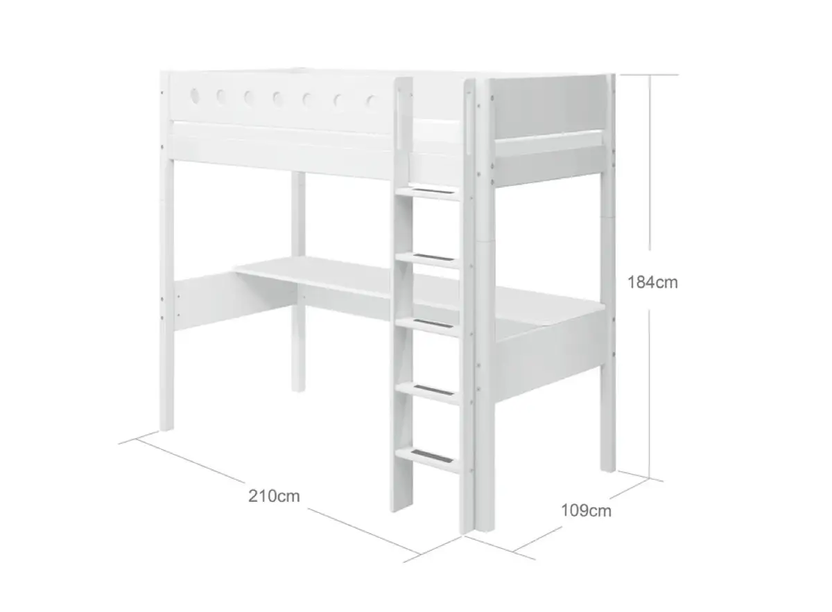 FLEXA Højseng med skrivebord