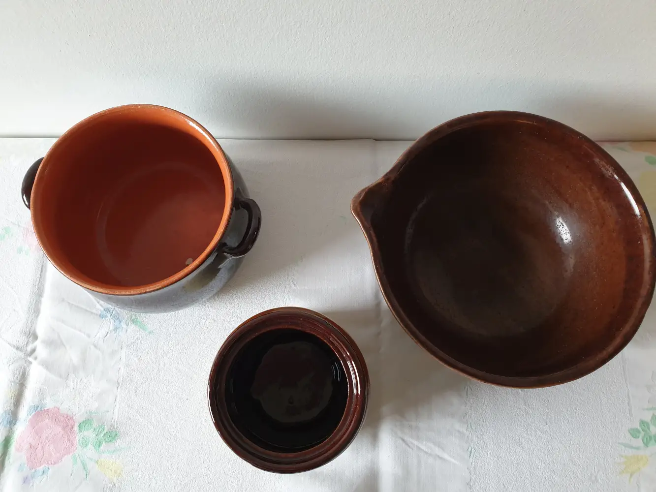 Retro keramik Røreskål krukke sylteglas