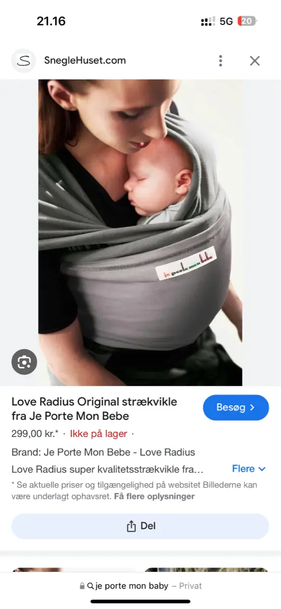 Je Porte Mon Bébé Slynge