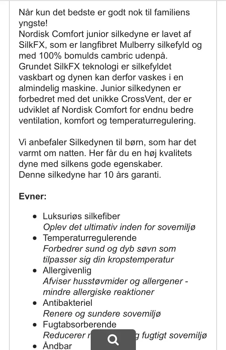 Nordic comfort Allergi dyne