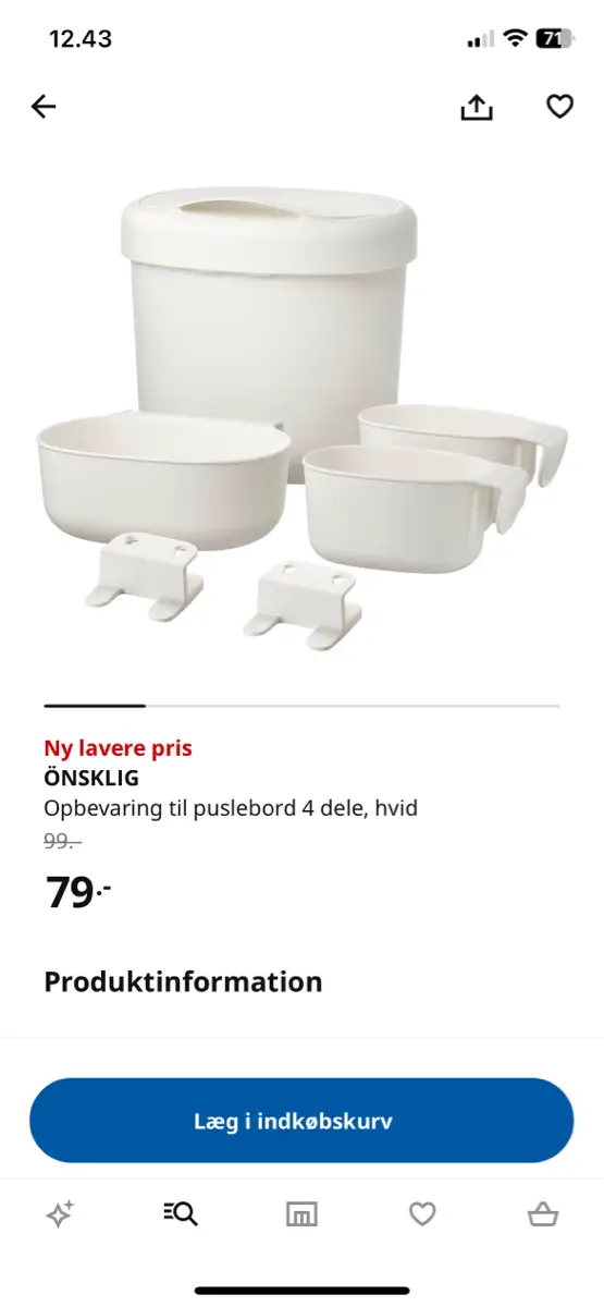 IKEA Opbevaring til puslebord