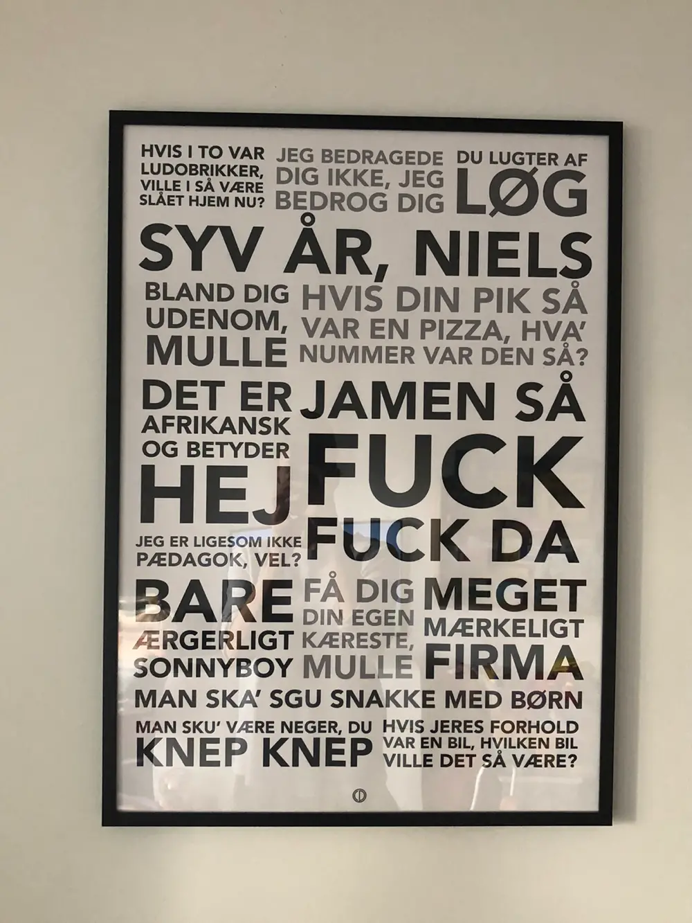 Citat plakat Den eneste ene + ramme