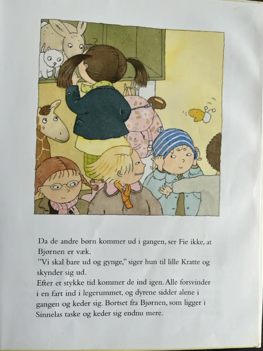 Fie og dyrene går i børnehave billedbog Højtlæsning sød bog