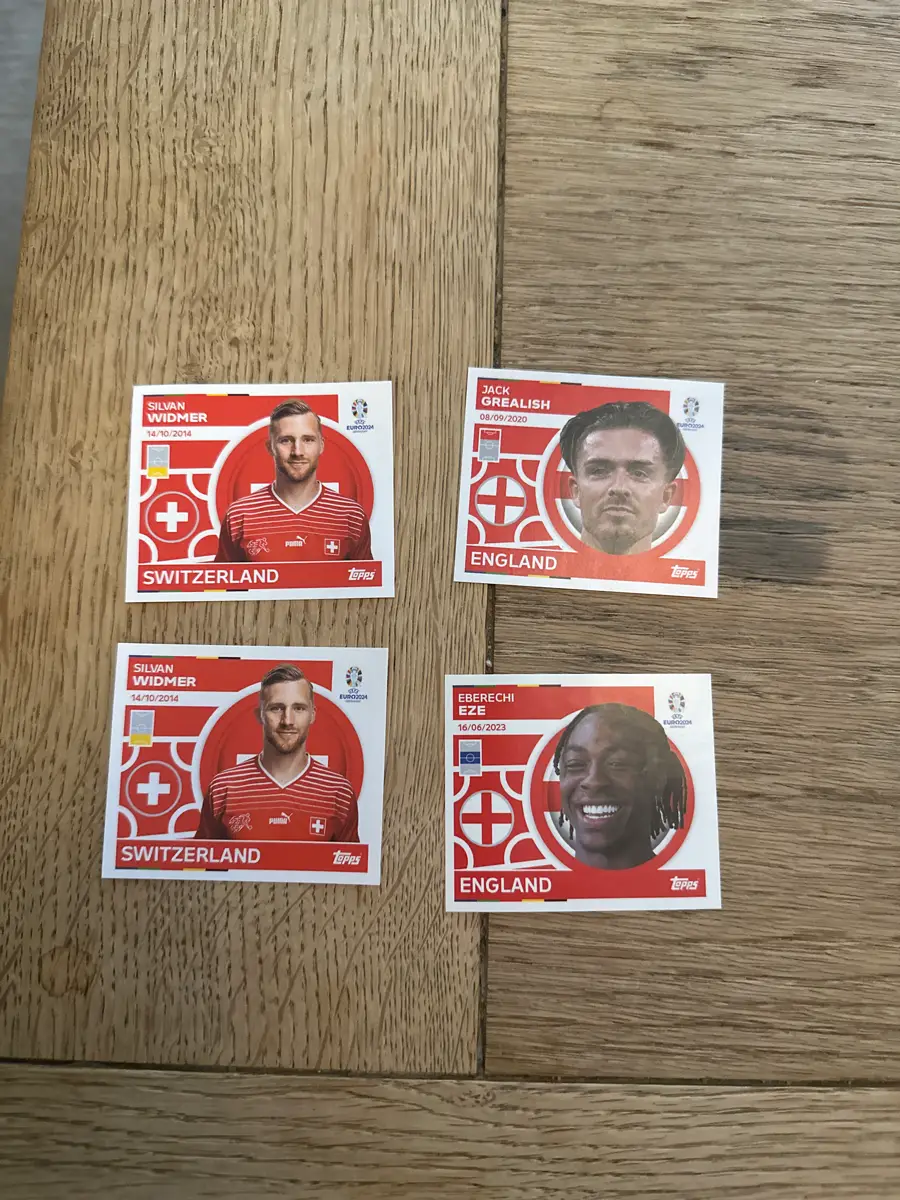 Topps Fodbold EM-klistermærker