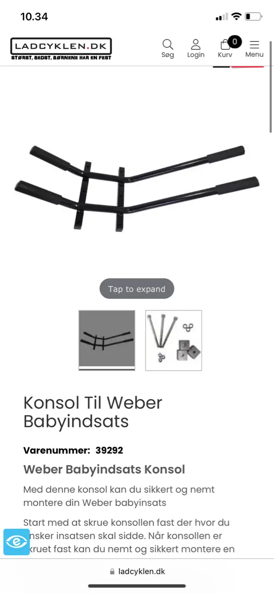 Weber Babysæde + konsol