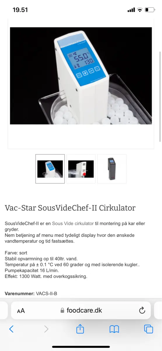 Vac Star Chef II Sous vide