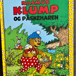 Rasmus Klump og Påskeharen billedbog Læs højt tegneserie bog