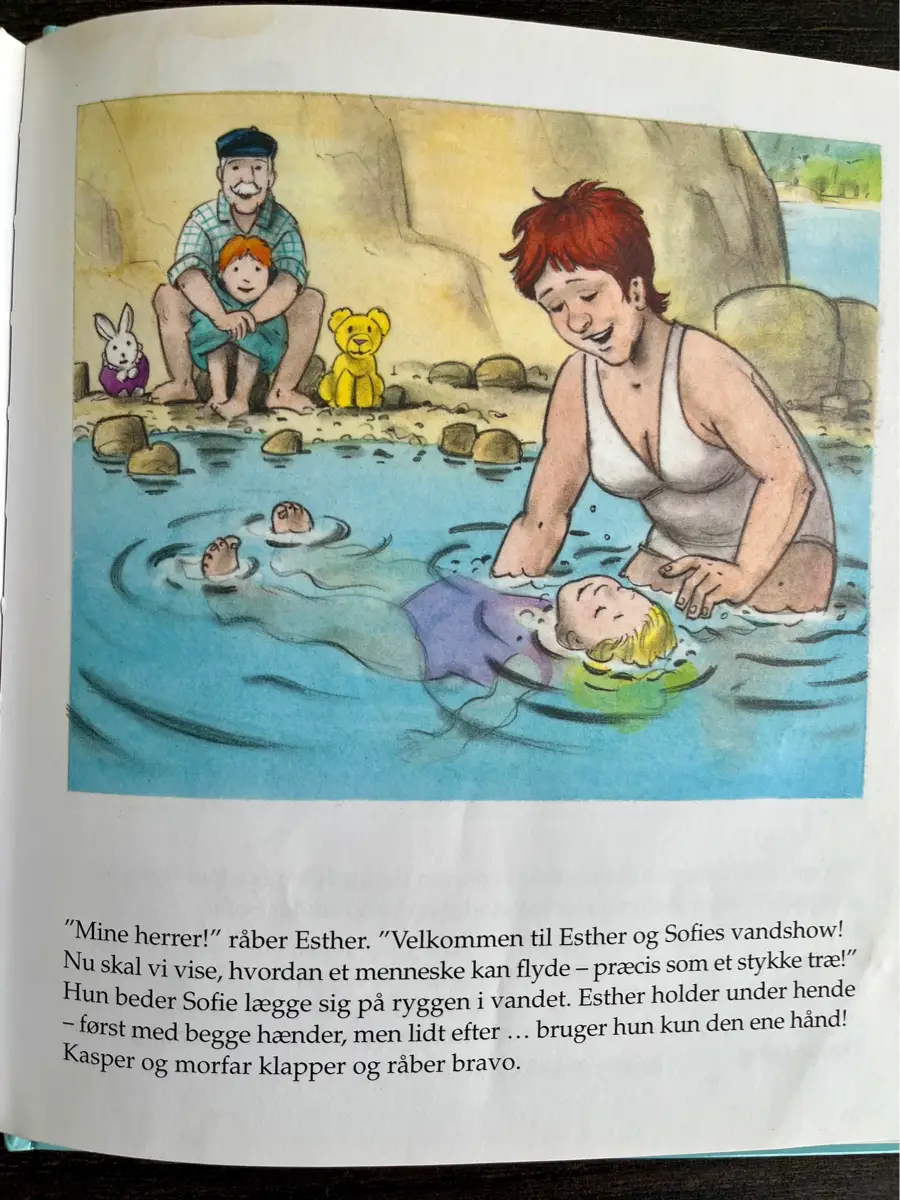 Kasper og Sofie lærer at svømme læs højt Højtlæsning billedbog sød bog
