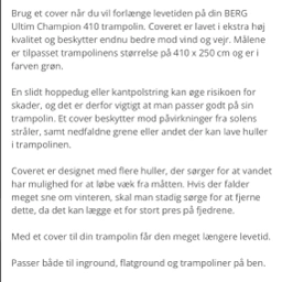 Berg Cover til Berg trampolin grøn